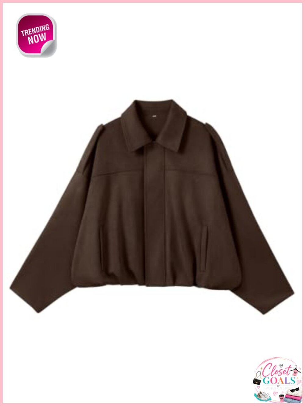 Oversized Faux Suede Cropped Bomber Jacket